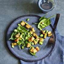 Auberginensalat mit Edamame und Ponzudressing