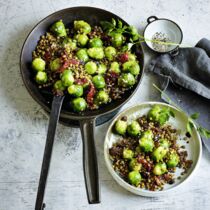 Gebratener Rosenkohl mit Linsen