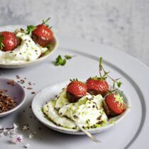 Schoko-Erdbeeren mit Limetten-Mascarpone-Schaum