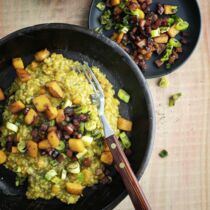 Risotto mit Speckwürfeln Risotto mit Speckwürfeln