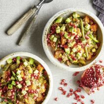 Quinoa-Buddha-Bowl mit Süßkartoffeln