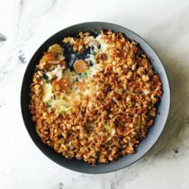 Rüben-Crumble mit Lauch Rüben-Crumble mit Lauch