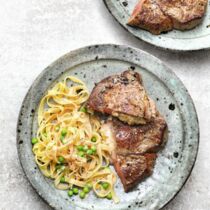 Rindersteak mit Gorgonzolafüllung Rindersteak mit Gorgonzolafüllung