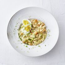 Gerstenrisotto-Ei