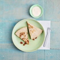 Quesadillas mit Bohnencreme und Hack