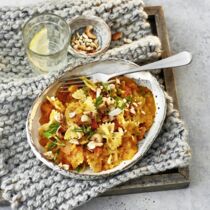 Pasta mit Miso-Kürbis