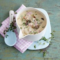 Pilzrahmsauce mit Thymian Pilzrahmsauce mit Thymian
