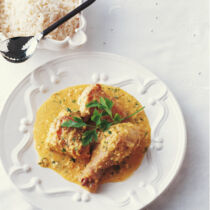 Hähnchen in Safran-Mandel-Sauce