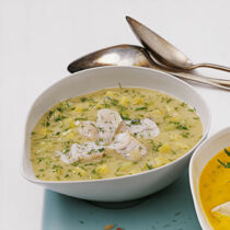 Fenchelcremesuppe mit Zander Fenchelcremesuppe mit Zander