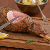 Lammkeule mit Skordalia Lammkeule mit Skordalia