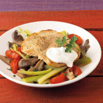 Schweinefilet auf Pilzragout