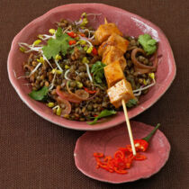 Asia-Linsensalat mit Tofuspieß