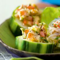 Gurken mit Makrelensalat Gurken mit Makrelensalat