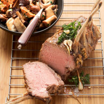 Kalbskarree mit Pilzen