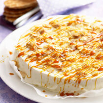 Birnentarte mit Mandel-Karamell-Kruste