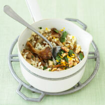 Herbstrisotto mit Austernpilzen Herbstrisotto mit Austernpilzen