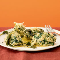 Spinatnocken mit Salbeibutter