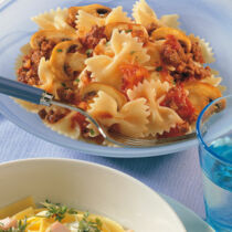 Farfalle mit Blitzbolognese Farfalle mit Blitzbolognese