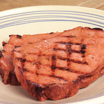 Gegrillter Leberkäse