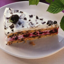 Stracciatella-Brombeer-Torte