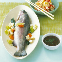 Lachsforelle mit Senfsauce Lachsforelle mit Senfsauce