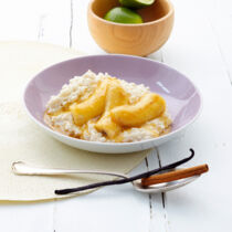 Kokosmilchreis mit Honigbananen