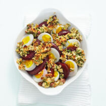 Rote-Bete-Gratin mit Streuseln