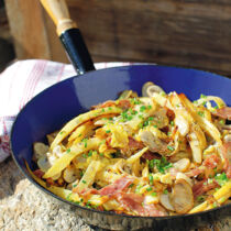 Pastinakengröstl mit Pilzen