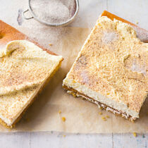 Pfirsich-Cappuccinoschnitten Pfirsich-Cappuccinoschnitten