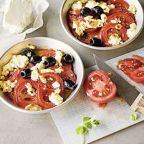 Tomaten mit Schafskäse Tomaten mit Schafskäse