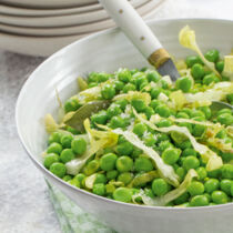 Erbsen mit Kopfsalat