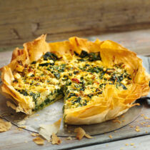 Petersilienwurzel-Spinat-Quiche