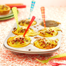 Nudelnester mit Speck und Pilzen Nudelnester mit Speck und Pilzen