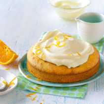 Orangenkuchen mit Frischkäsehaube