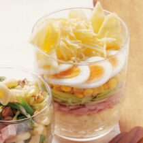 Partysalat mit Lauch und Schinken Partysalat mit Lauch und Schinken