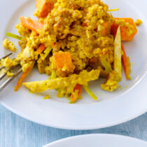Kürbisauflauf mit Bulgur