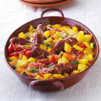 Spanischer Gemüseauflauf mit Chorizo Spanischer Gemüseauflauf mit Chorizo