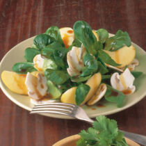 Feldsalat mit Äpfeln und Pilzen Feldsalat mit Äpfeln und Pilzen
