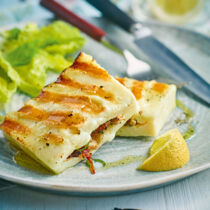 Halloumi mit bunter Füllung Halloumi mit bunter Füllung