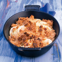 Gebackene Äpfel mit Marzipanstreuseln Gebackene Äpfel mit Marzipanstreuseln