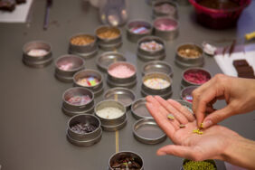 Schnittpralinen selber machen Dekoration der Pralinen Schnittpralinen selber machen Dekoration der Pralinen