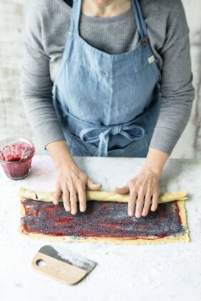 Himbeer-Mohn-Schnecken