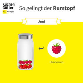 Rumtopf - Juni - Himbeeren Rumtopf - Juni - Himbeeren