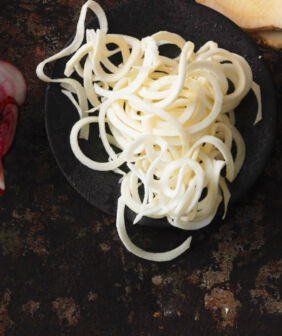 Pastinake und petersilienwurzel Spiralschneider Pastinake und petersilienwurzel Spiralschneider