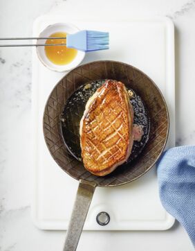 Honig-Entenbrust mit Mangokompott Honig-Entenbrust mit Mangokompott