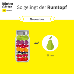 Rumtopf - November - Birnen Rumtopf - November - Birnen