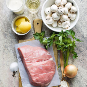 Zutaten für Zürcher Geschnetzeltes Zürcher Geschnetzeltes