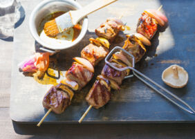 Steak mit Schalotten und Shiitake Steak mit Schalotten und Shiitake