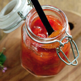 Schweinefilet mit Rhabarberchutney Schweinefilet mit Rhabarberchutney