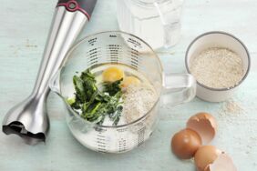 Spinatcrêpes mit Käse Spinatcrêpes mit Käse